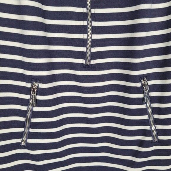 Michael Kors Striped Nautical Navy White Sleeveless Sheath Dress Size M - Picture 8 of 12
